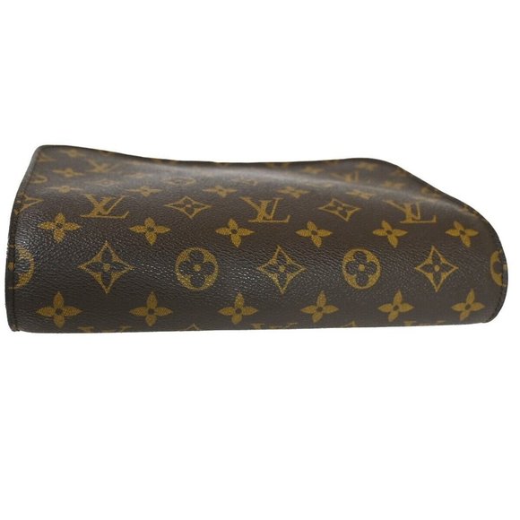 LOUIS VUITTON Orsay Clutch Hand Bag Monogram Leather Brown France - Picture 13 of 15